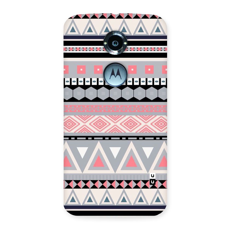 Grey Pink Pattern Back Case for Moto X 2nd Gen