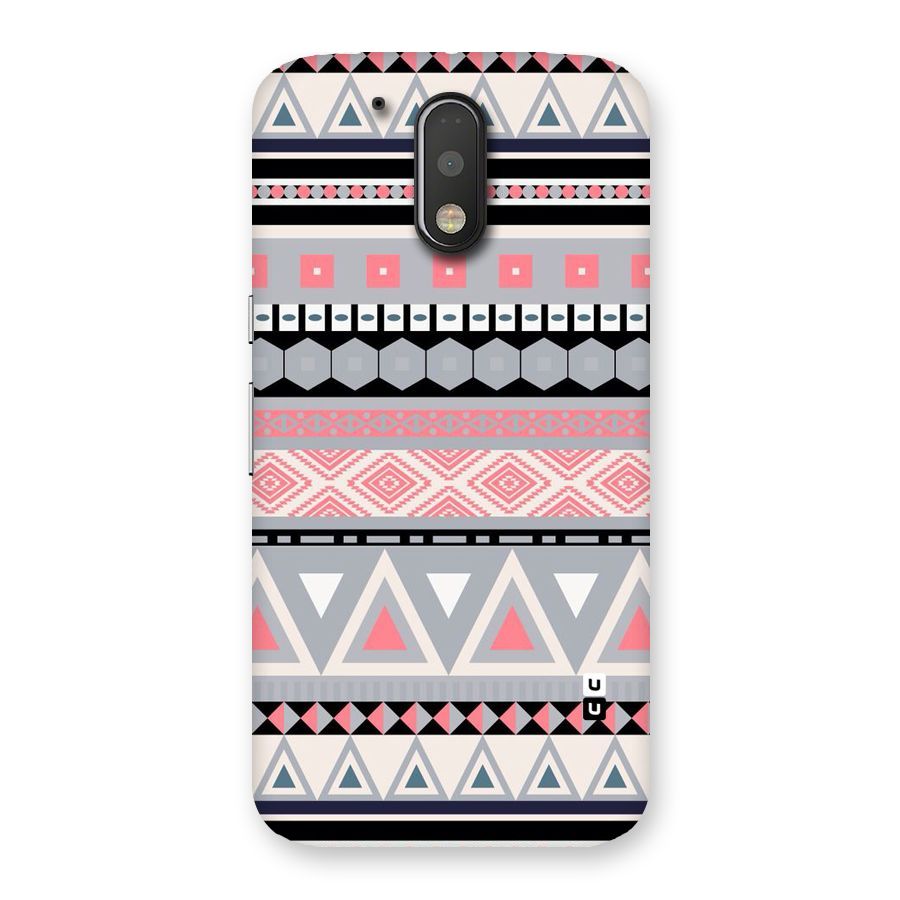 Grey Pink Pattern Back Case for Motorola Moto G4