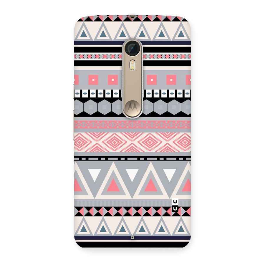 Grey Pink Pattern Back Case for Motorola Moto X Style