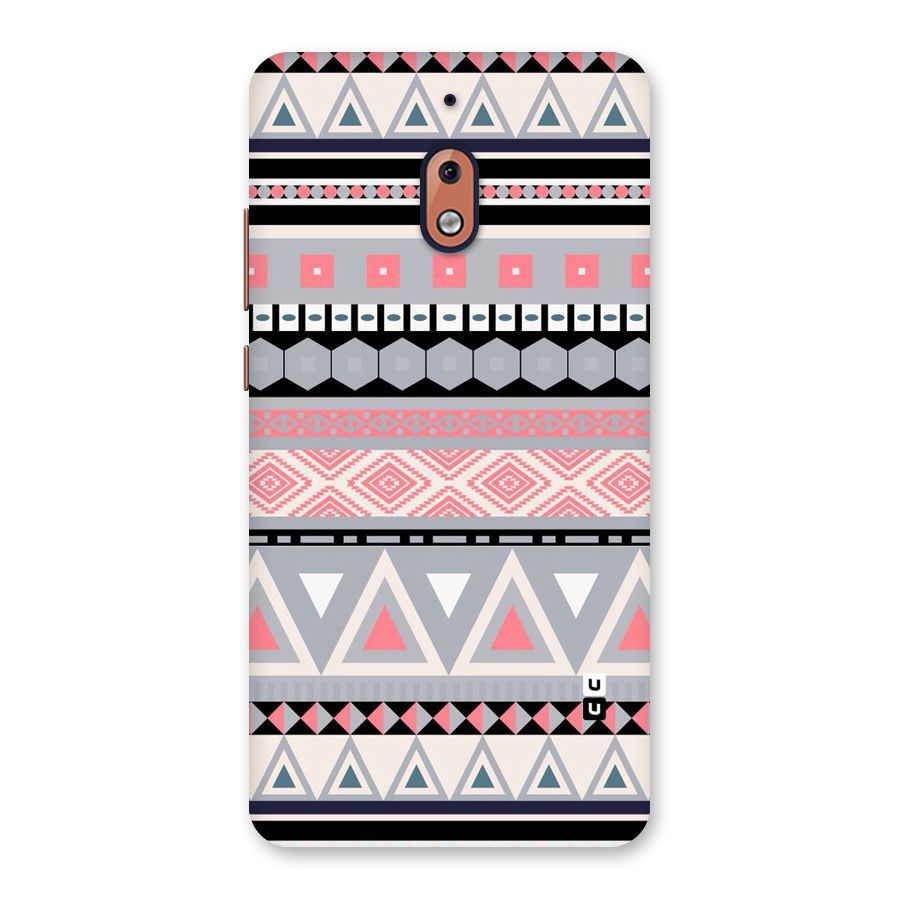 Grey Pink Pattern Back Case for Nokia 2.1