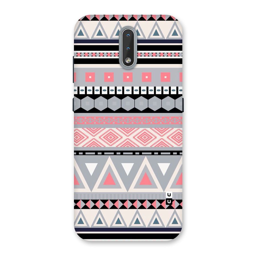 Grey Pink Pattern Back Case for Nokia 2.3