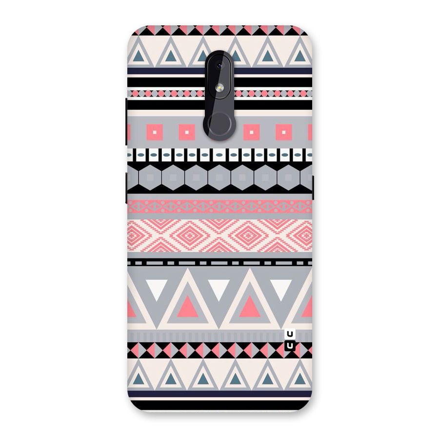 Grey Pink Pattern Back Case for Nokia 3.2