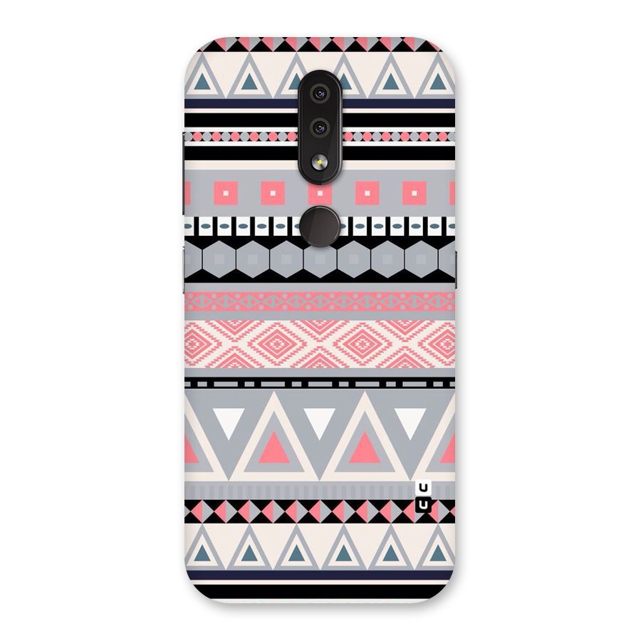 Grey Pink Pattern Back Case for Nokia 4.2