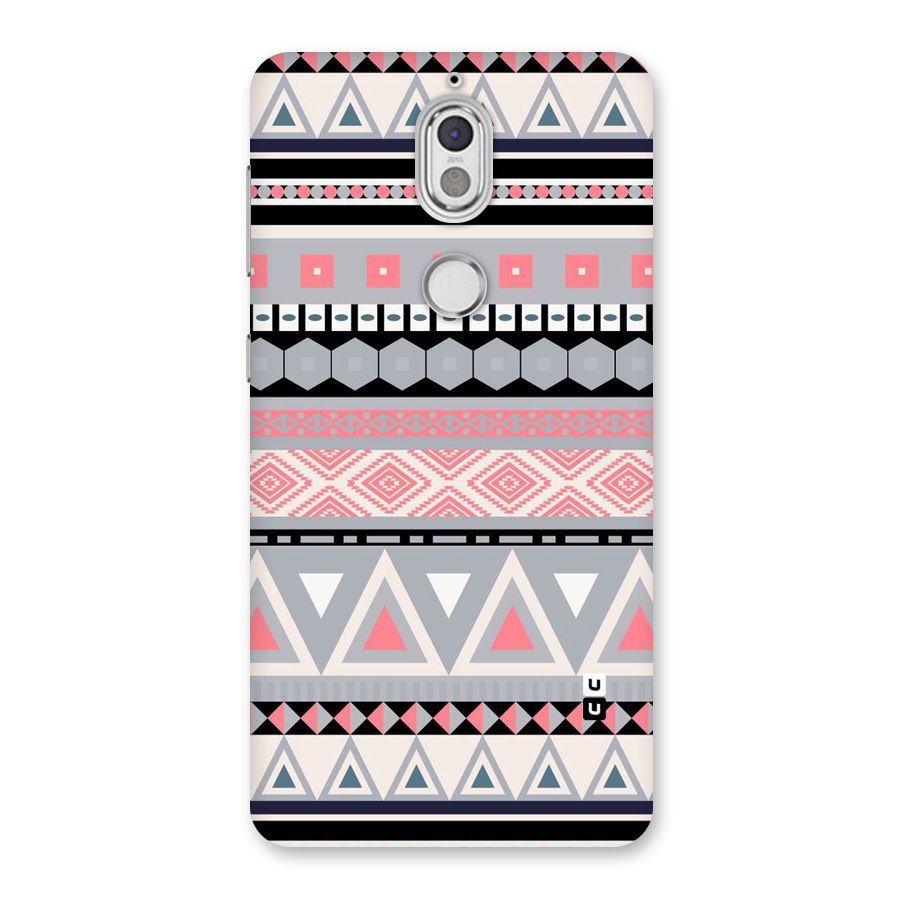 Grey Pink Pattern Back Case for Nokia 7