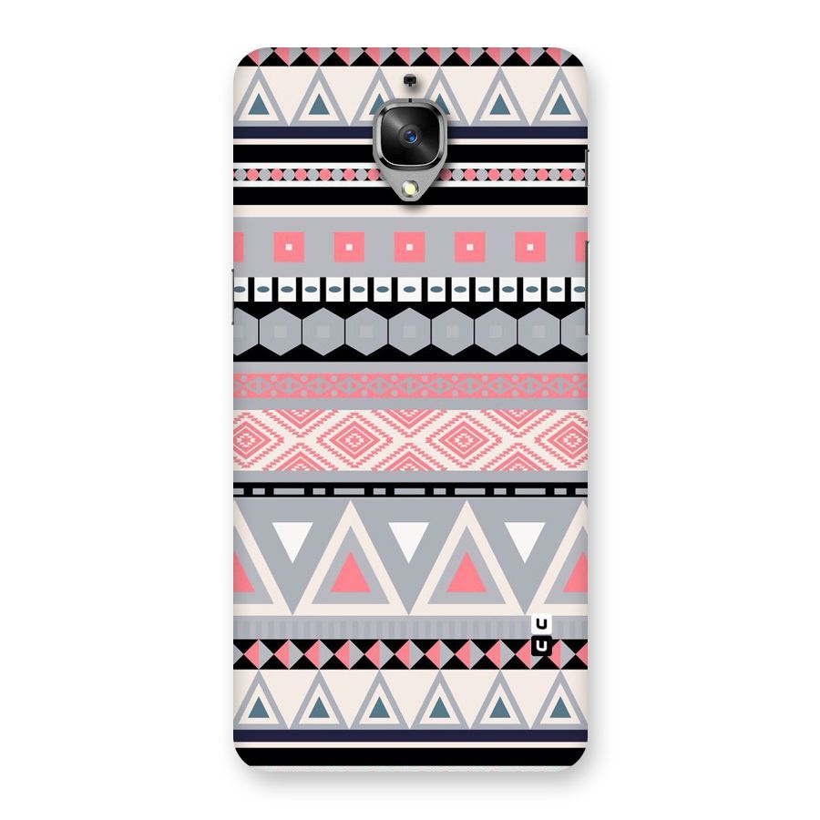 Grey Pink Pattern Back Case for OnePlus 3