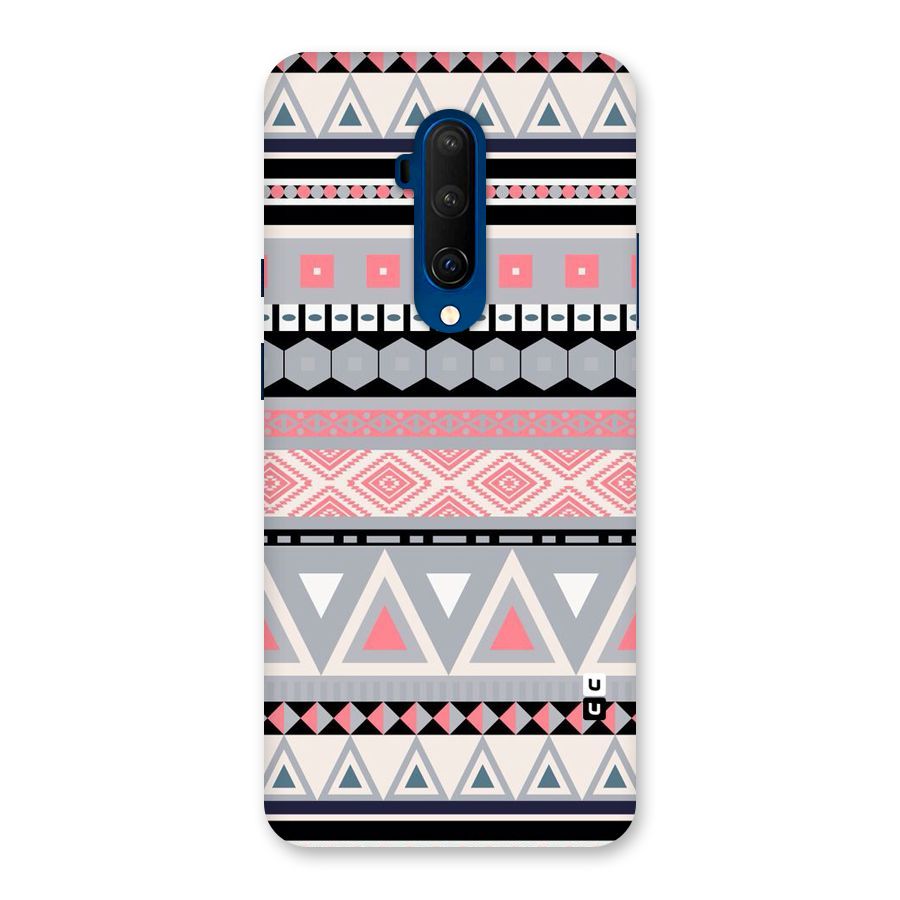 Grey Pink Pattern Back Case for OnePlus 7T Pro
