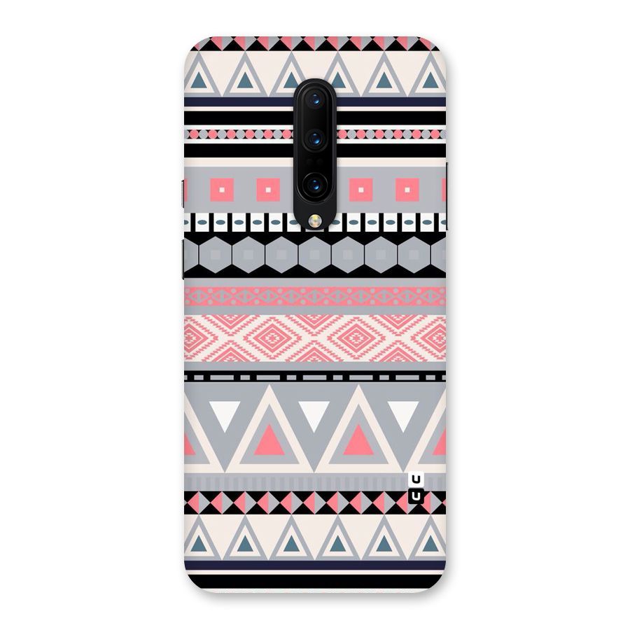 Grey Pink Pattern Back Case for OnePlus 7 Pro