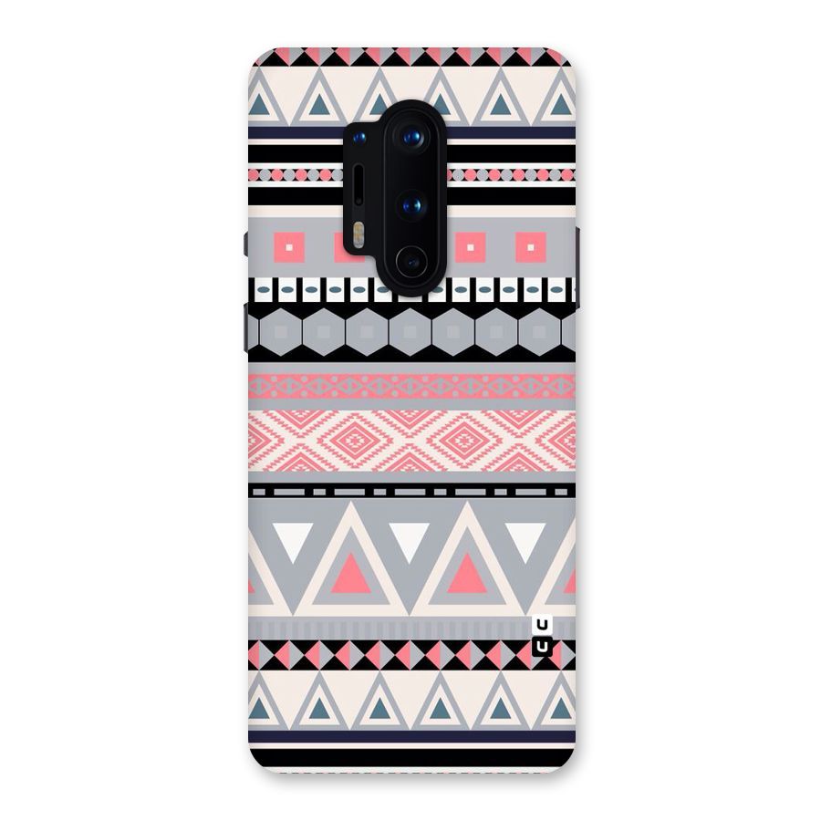 Grey Pink Pattern Back Case for OnePlus 8 Pro