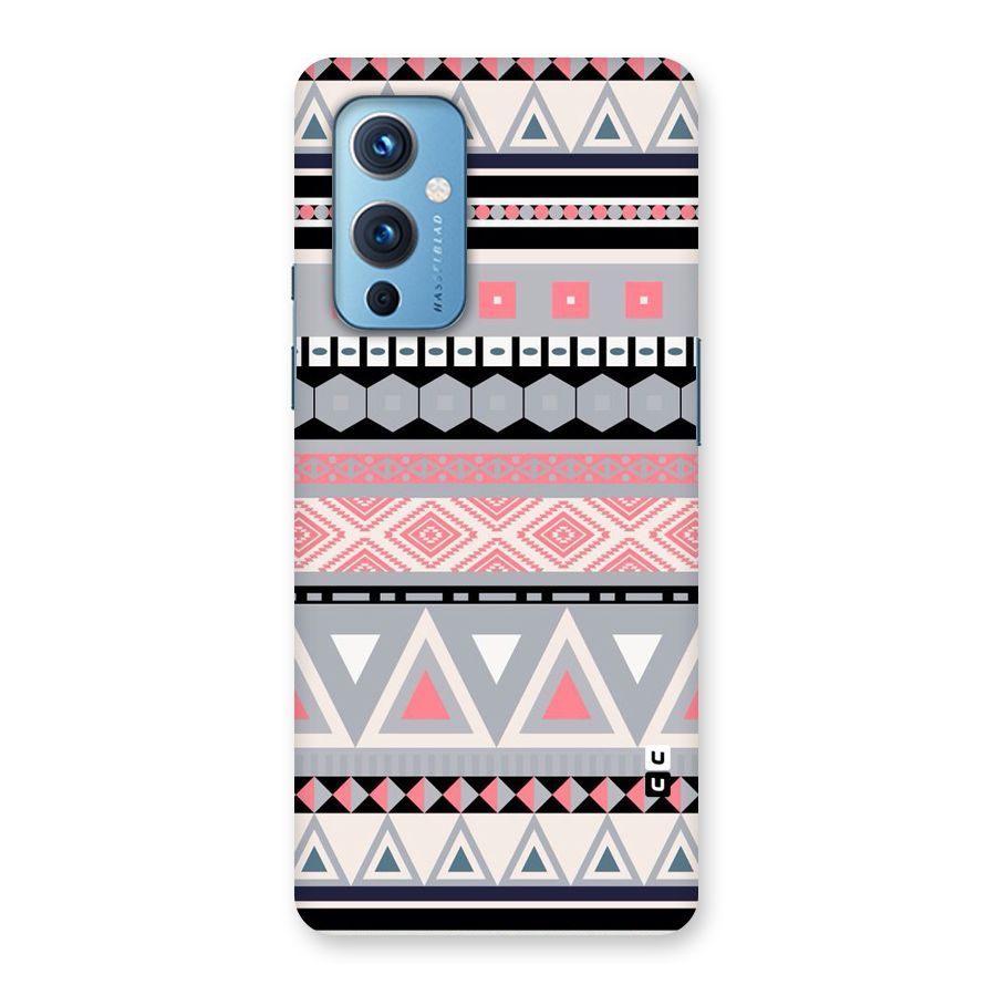 Grey Pink Pattern Back Case for OnePlus 9