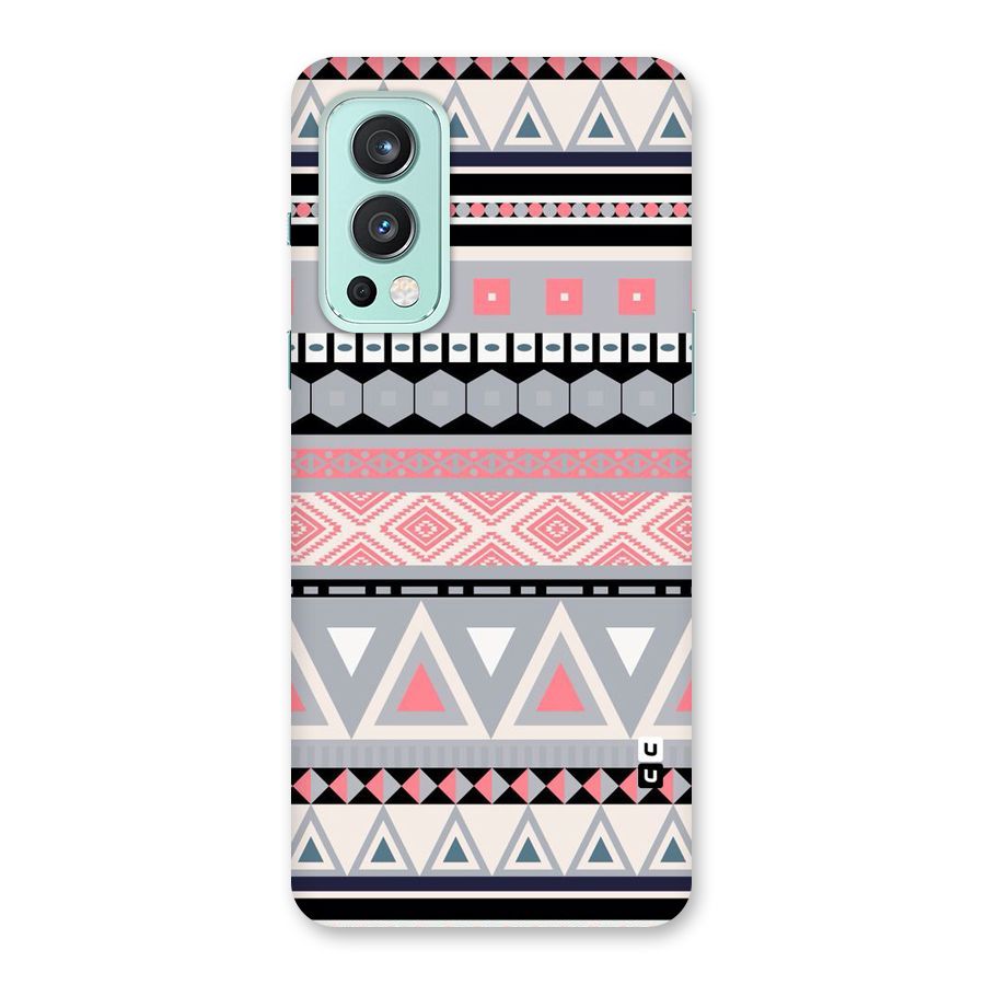 Grey Pink Pattern Back Case for OnePlus Nord 2 5G