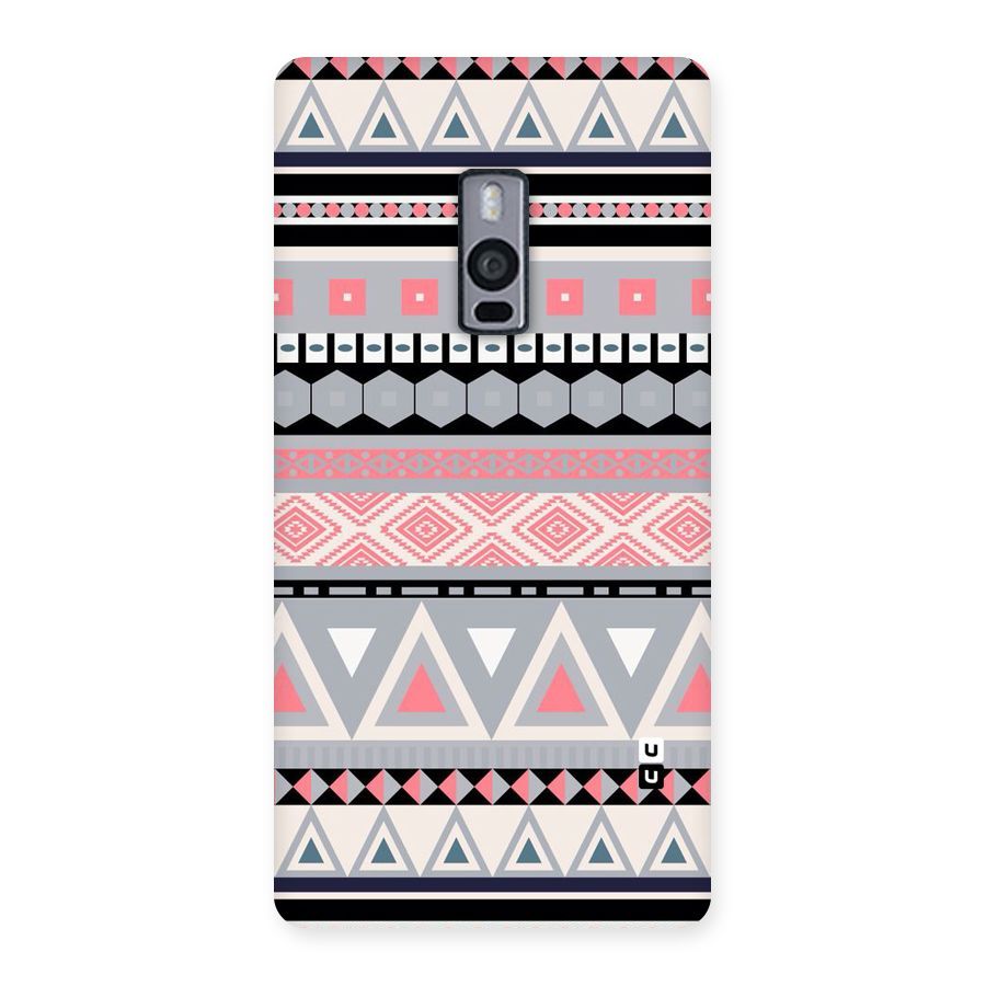Grey Pink Pattern Back Case for OnePlus Two
