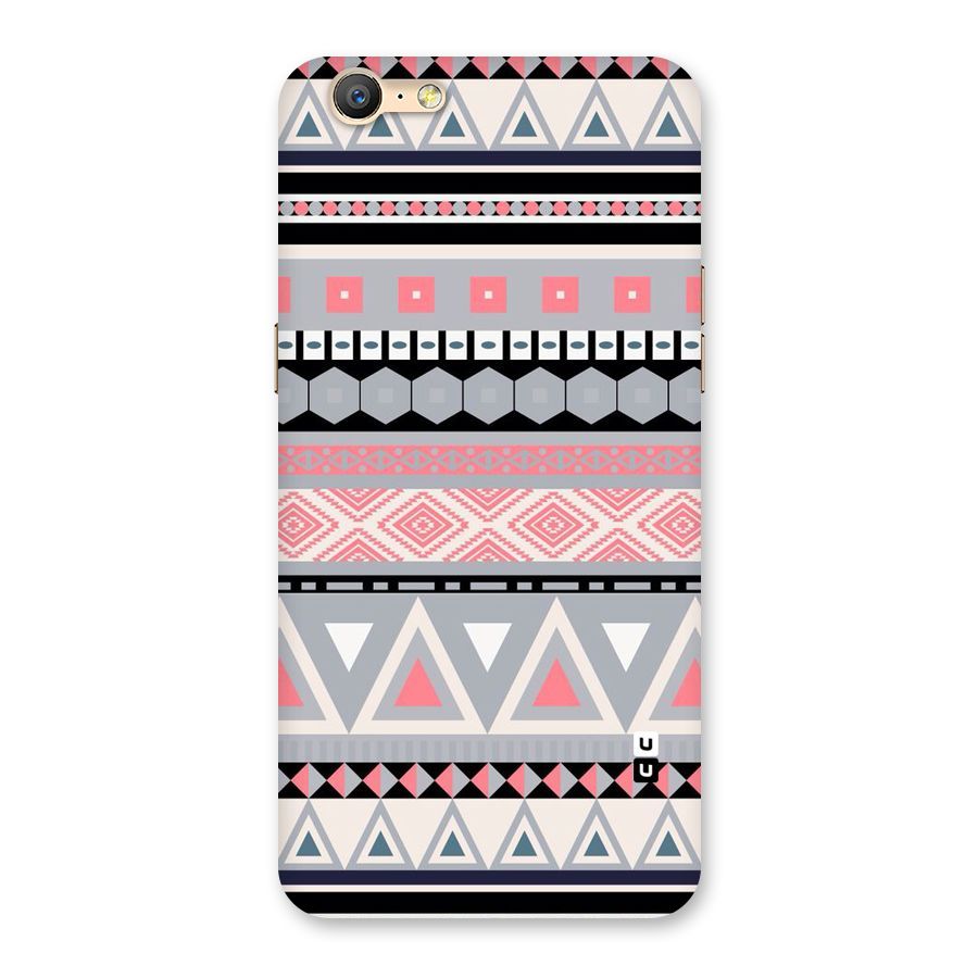 Grey Pink Pattern Back Case for Oppo A39