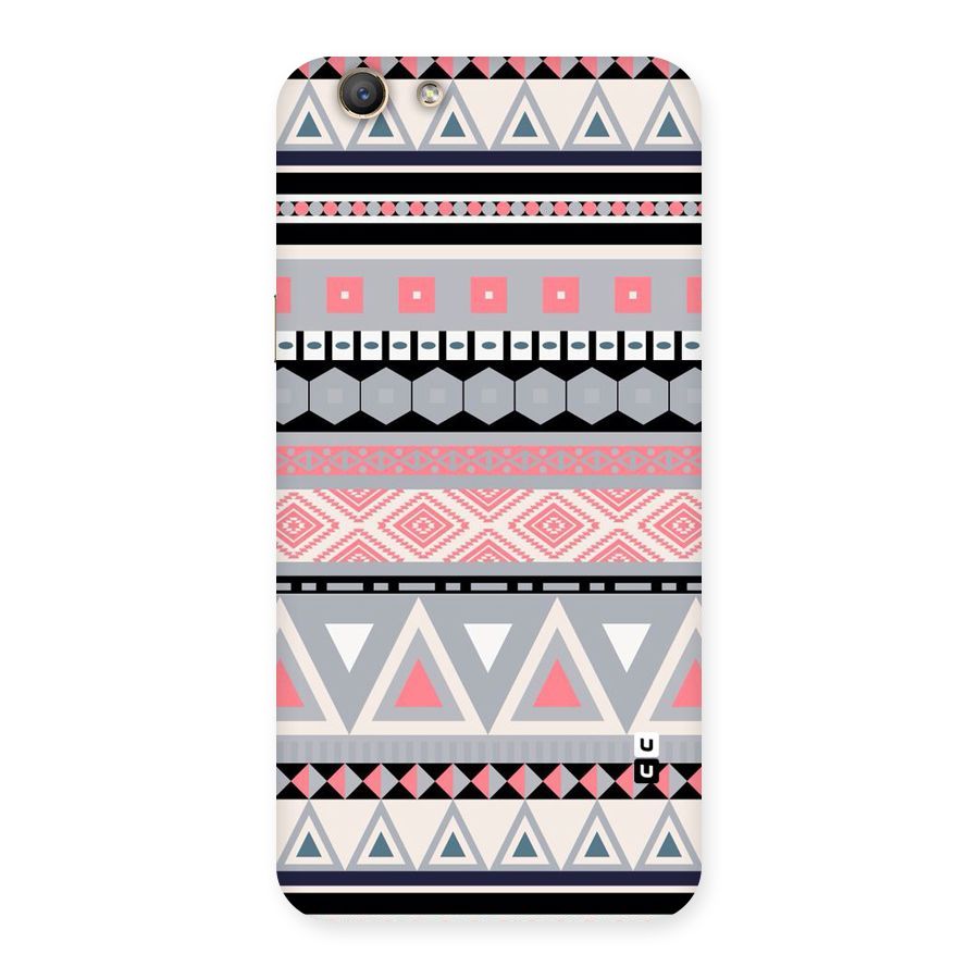 Grey Pink Pattern Back Case for Oppo A59