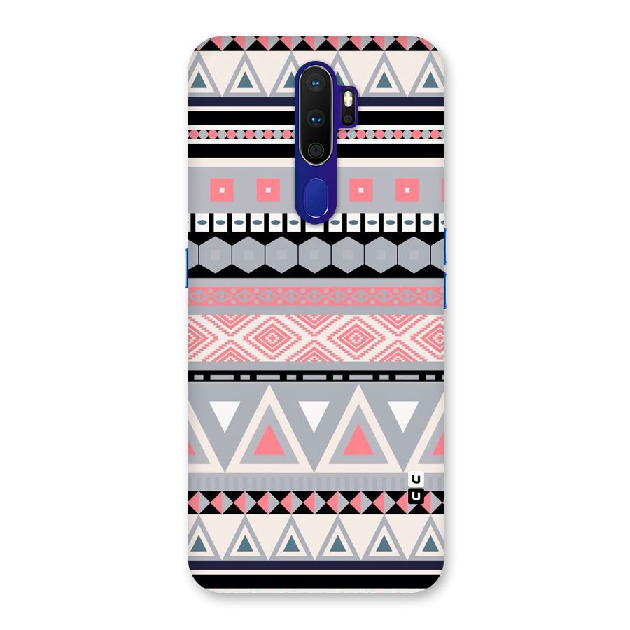 Grey Pink Pattern Back Case for Oppo A9 (2020)
