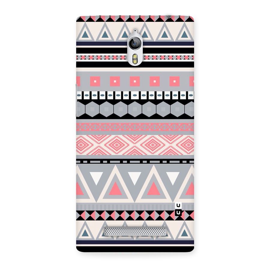 Grey Pink Pattern Back Case for Oppo Find 7