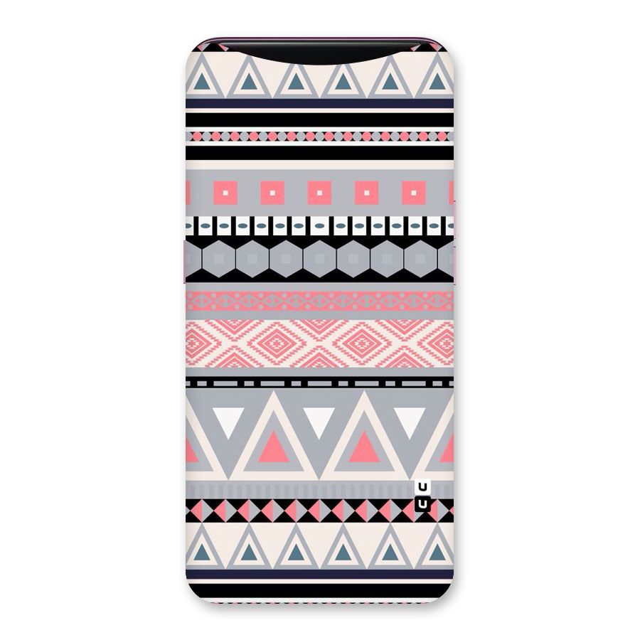 Grey Pink Pattern Back Case for Oppo Find X