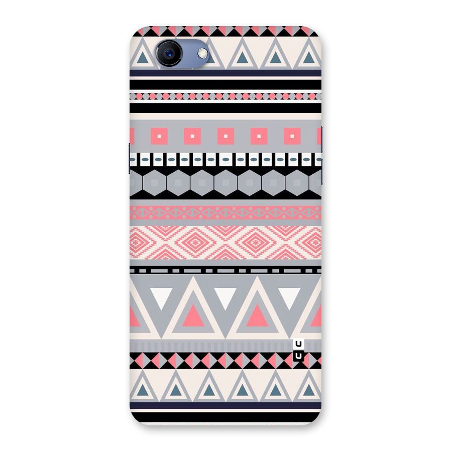 Grey Pink Pattern Back Case for Oppo Realme 1