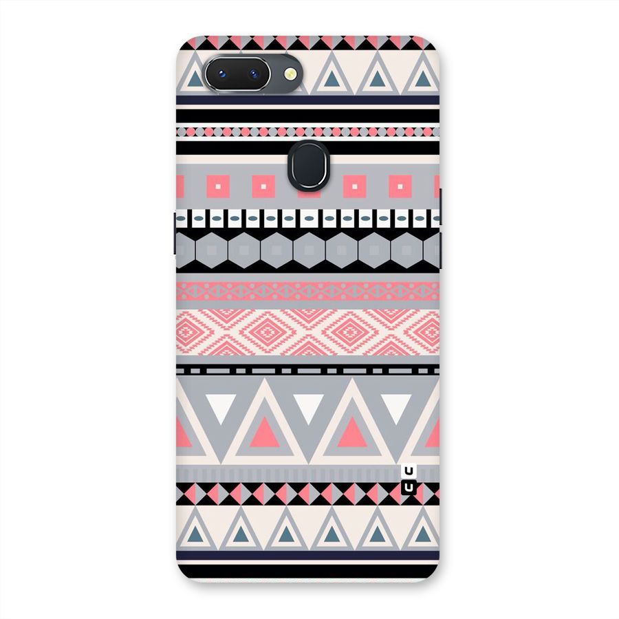 Grey Pink Pattern Back Case for Oppo Realme 2