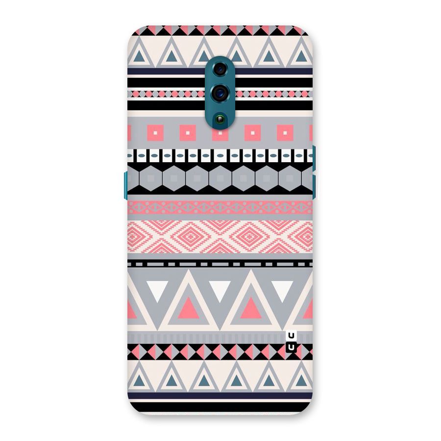 Grey Pink Pattern Back Case for Oppo Reno
