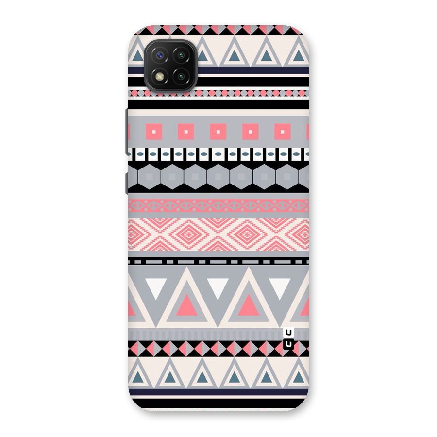 Grey Pink Pattern Back Case for Poco C3
