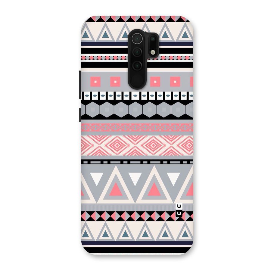 Grey Pink Pattern Back Case for Poco M2