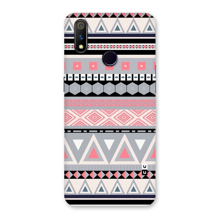 Grey Pink Pattern Back Case for Realme 3 Pro