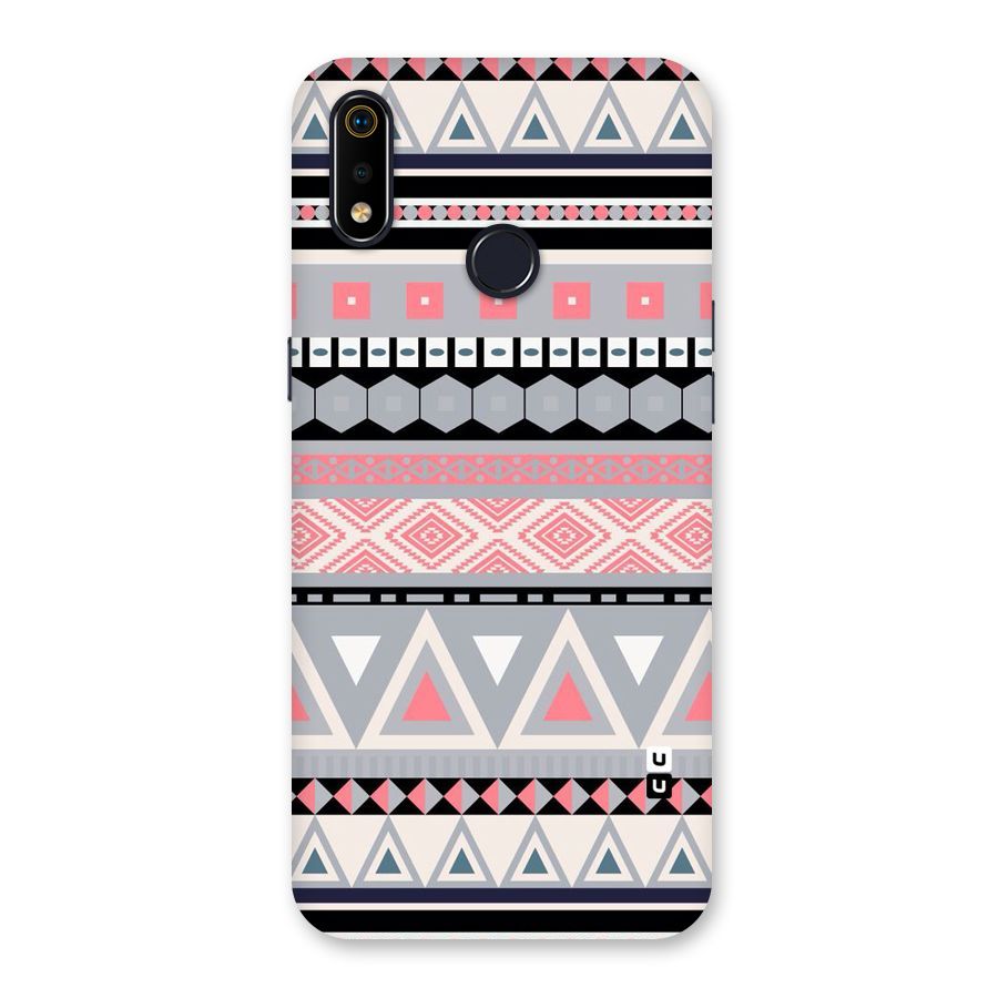 Grey Pink Pattern Back Case for Realme 3i
