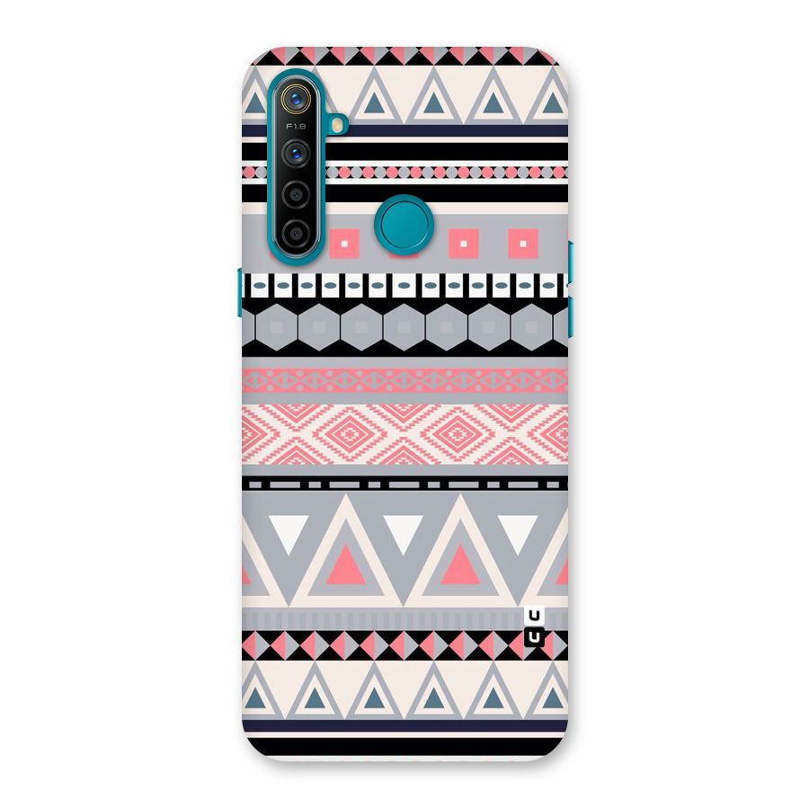 Grey Pink Pattern Back Case for Realme 5i