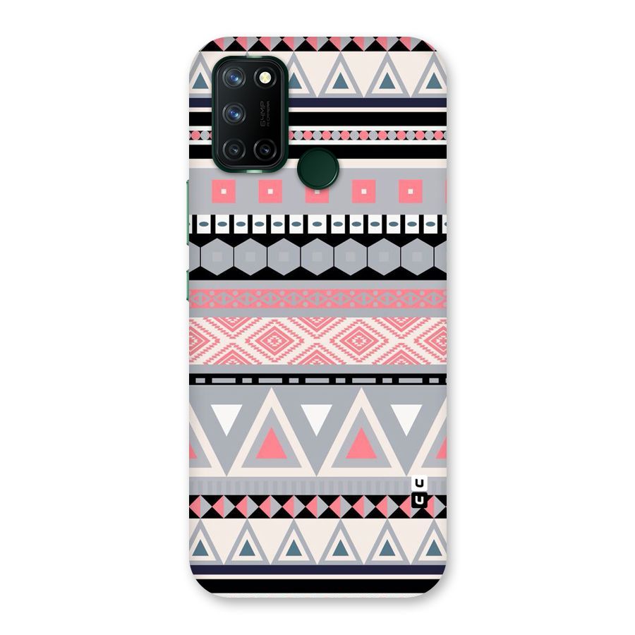Grey Pink Pattern Back Case for Realme C17