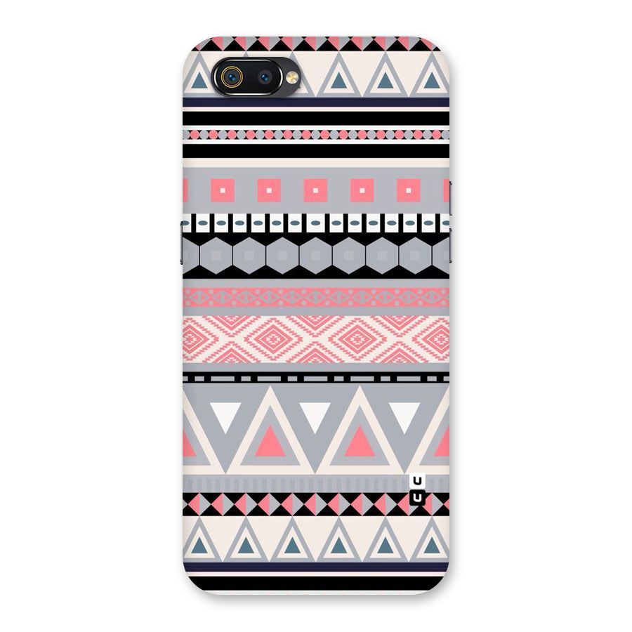 Grey Pink Pattern Back Case for Realme C2