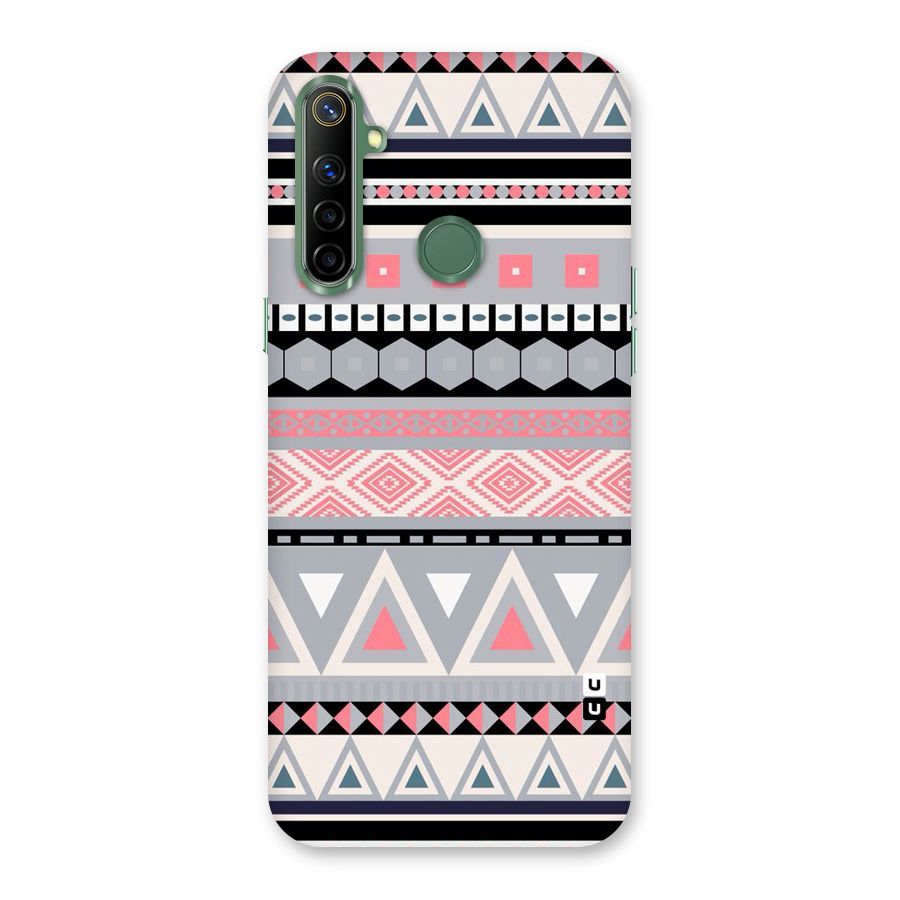 Grey Pink Pattern Back Case for Realme Narzo 10