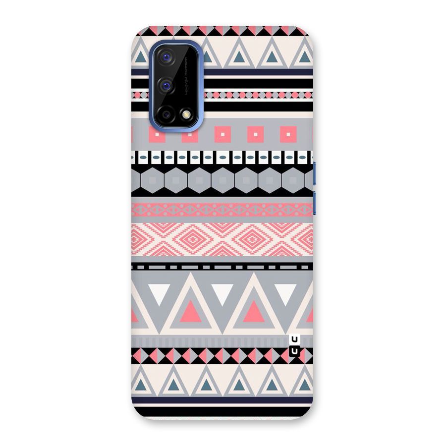 Grey Pink Pattern Back Case for Realme Narzo 30 Pro