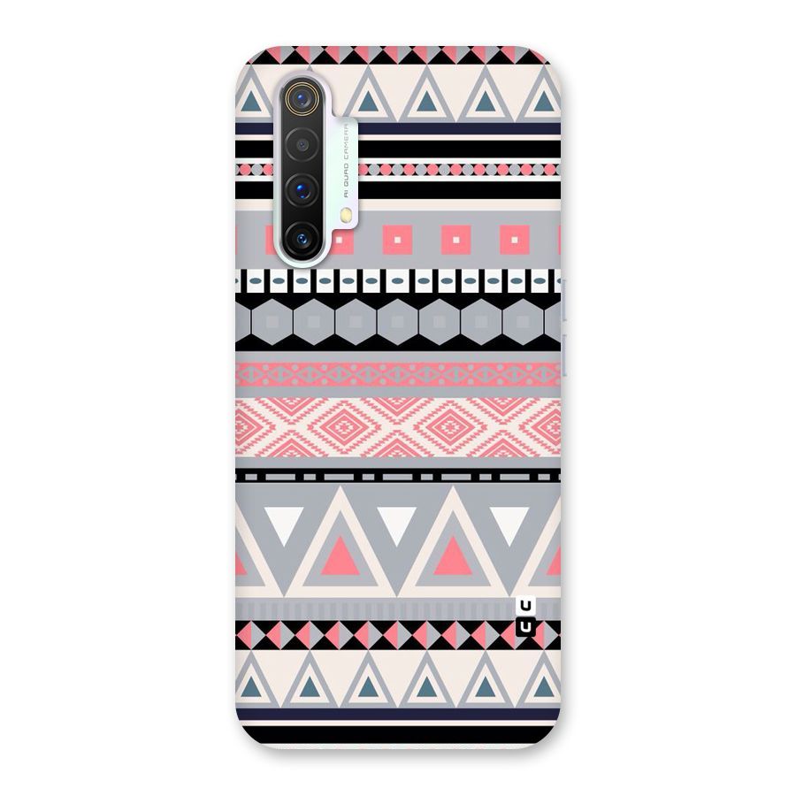 Grey Pink Pattern Back Case for Realme X3