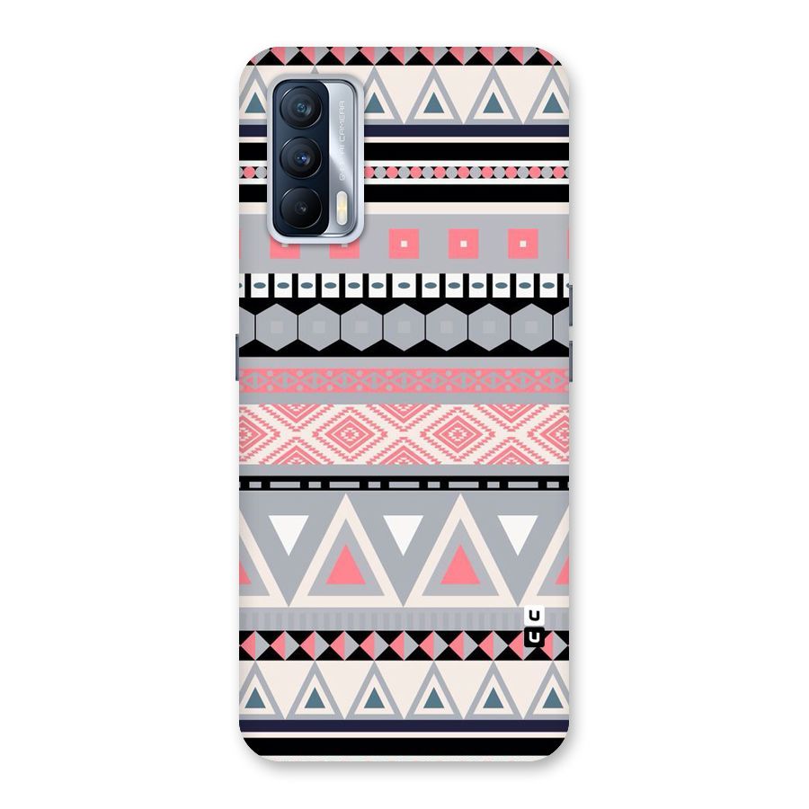 Grey Pink Pattern Back Case for Realme X7
