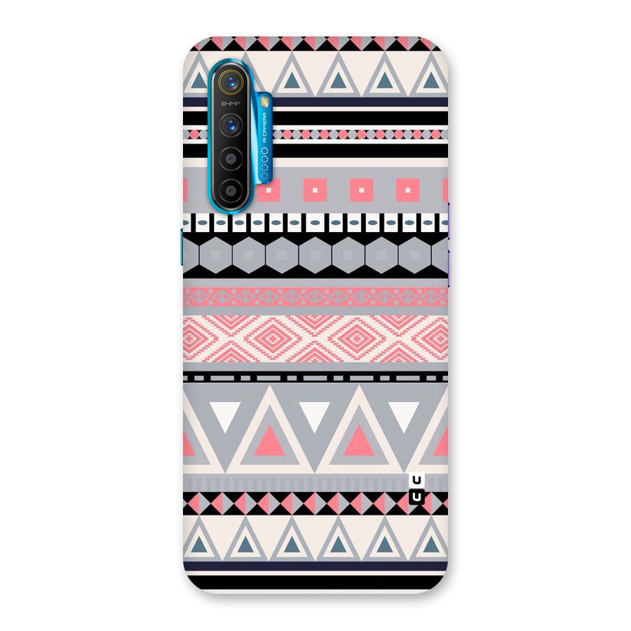 Grey Pink Pattern Back Case for Realme XT