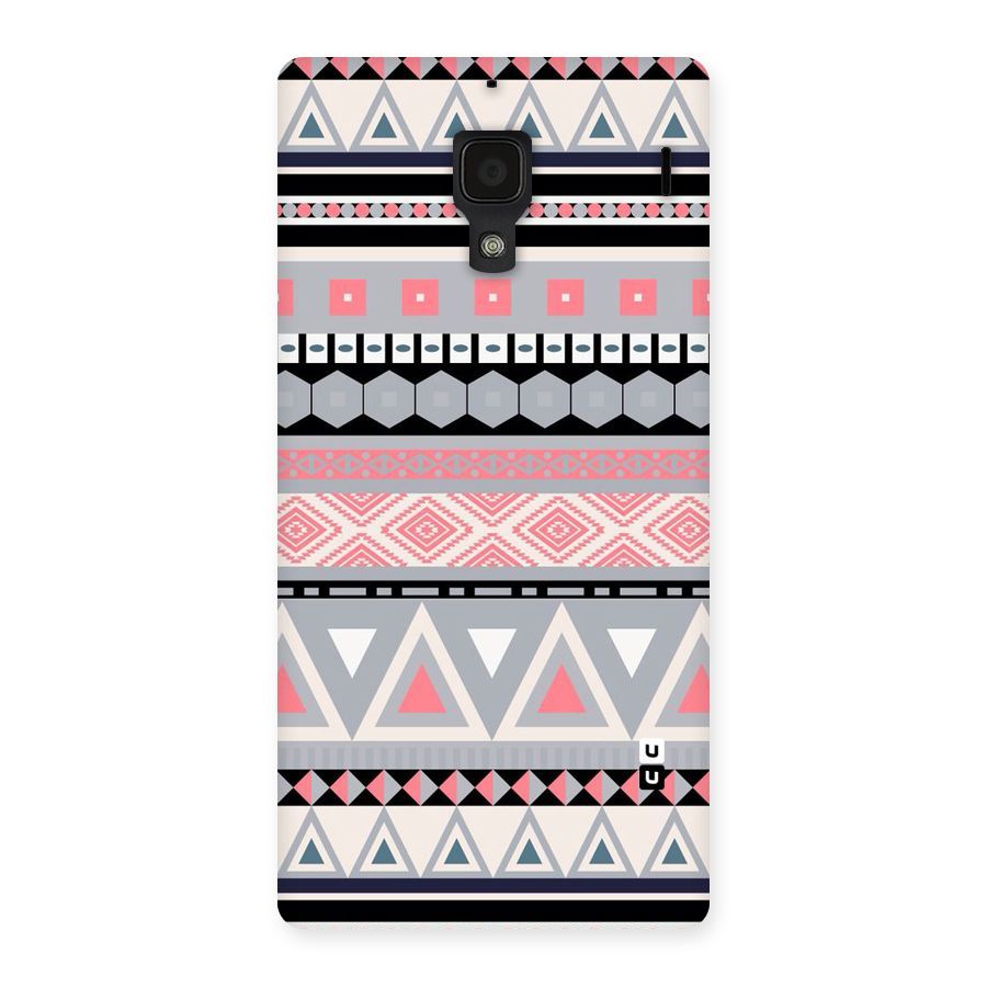 Grey Pink Pattern Back Case for Redmi 1S