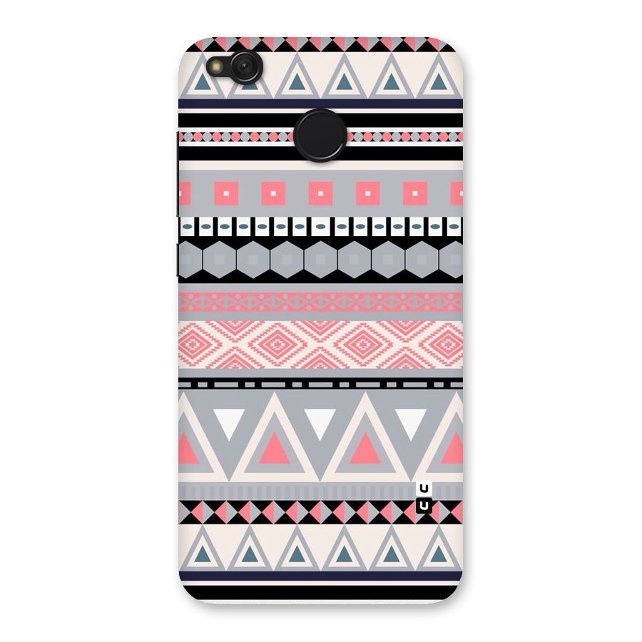 Grey Pink Pattern Back Case for Redmi 4