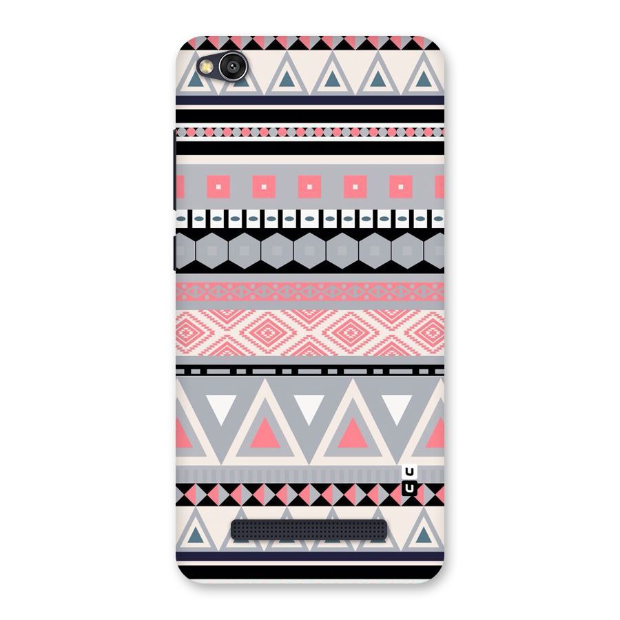 Grey Pink Pattern Back Case for Redmi 4A