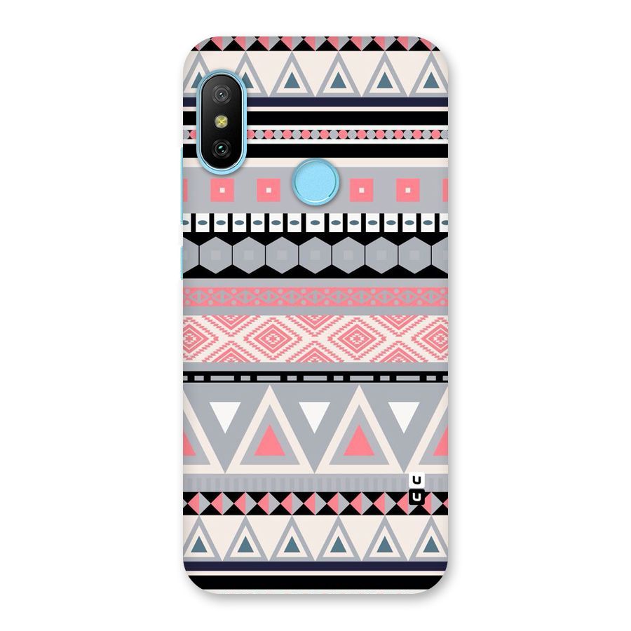 Grey Pink Pattern Back Case for Redmi 6 Pro