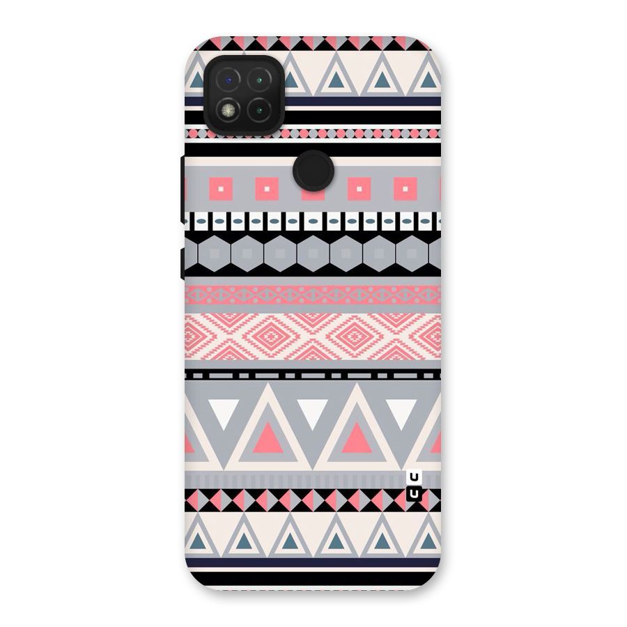 Grey Pink Pattern Back Case for Redmi 9C