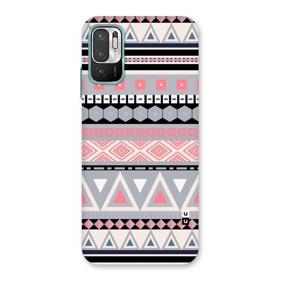 Grey Pink Pattern Back Case for Redmi Note 10T 5G