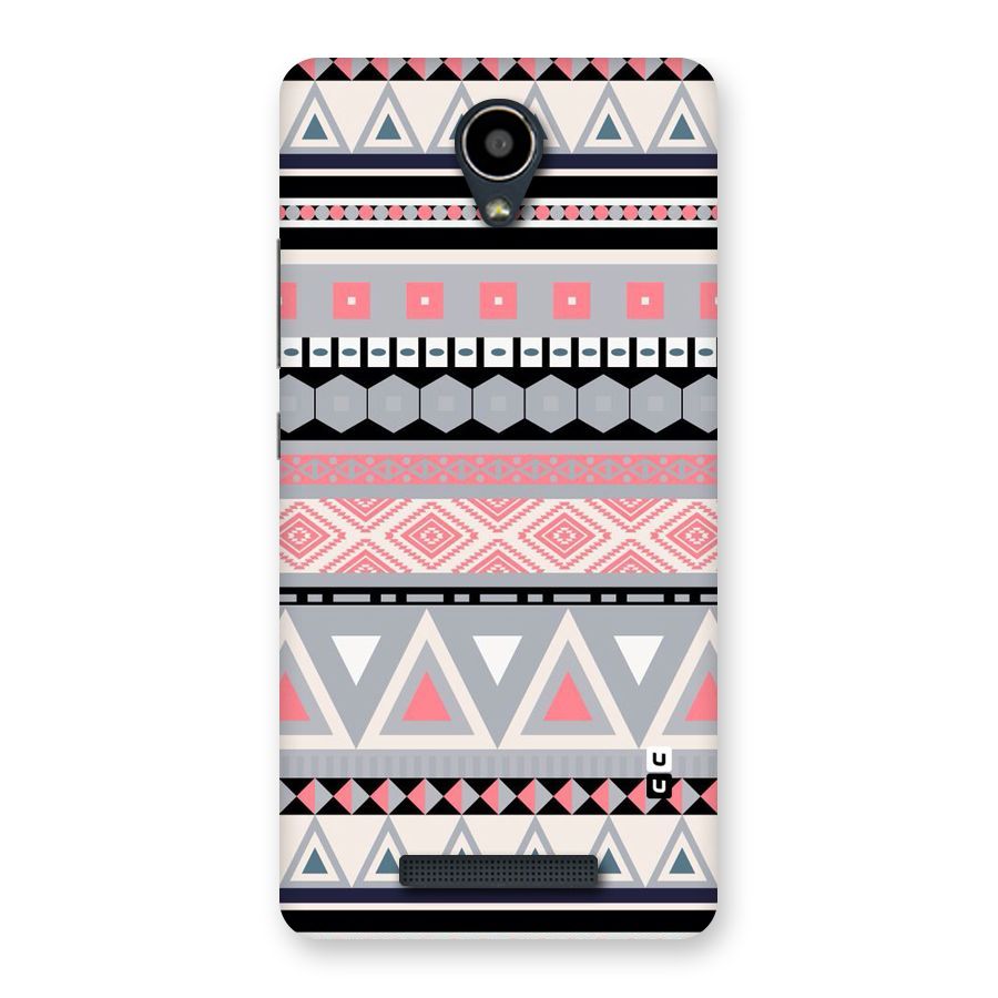 Grey Pink Pattern Back Case for Redmi Note 2