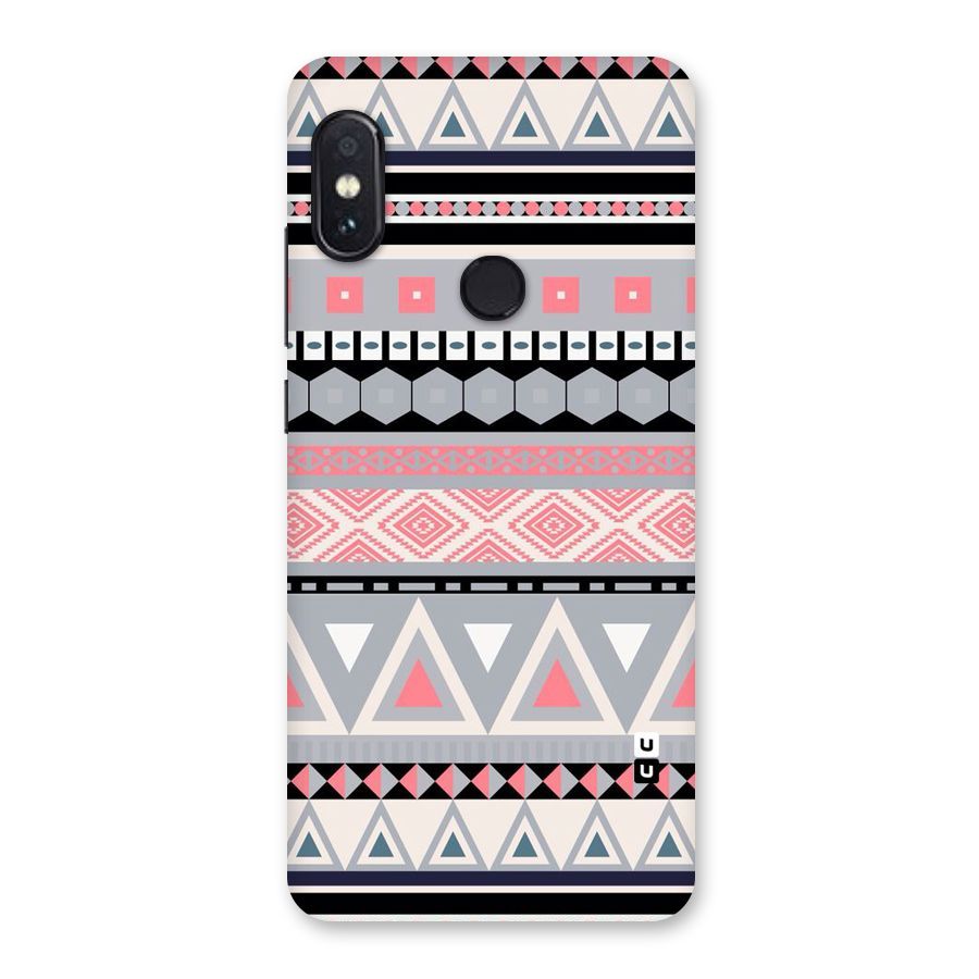 Grey Pink Pattern Back Case for Redmi Note 5 Pro