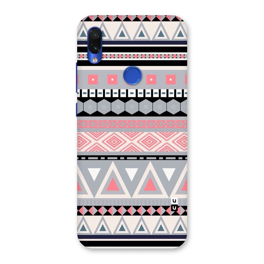 Grey Pink Pattern Back Case for Redmi Note 7S