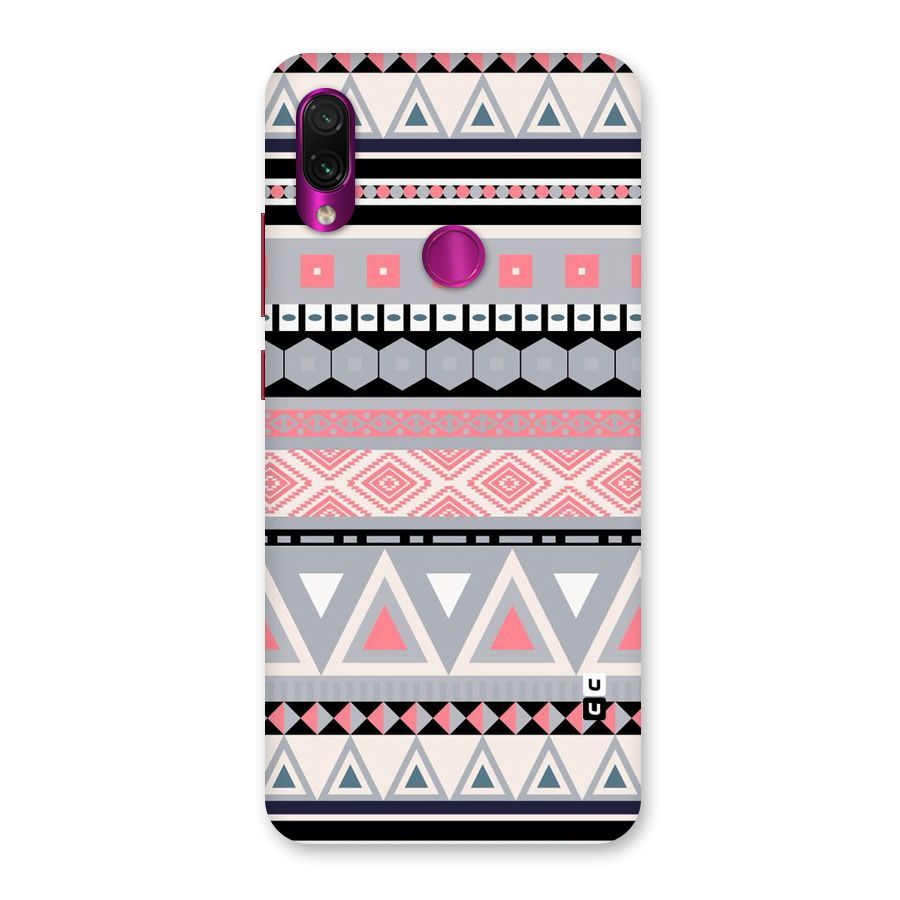 Grey Pink Pattern Back Case for Redmi Note 7 Pro