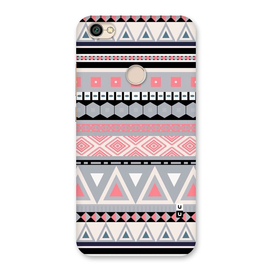 Grey Pink Pattern Back Case for Redmi Y1 2017