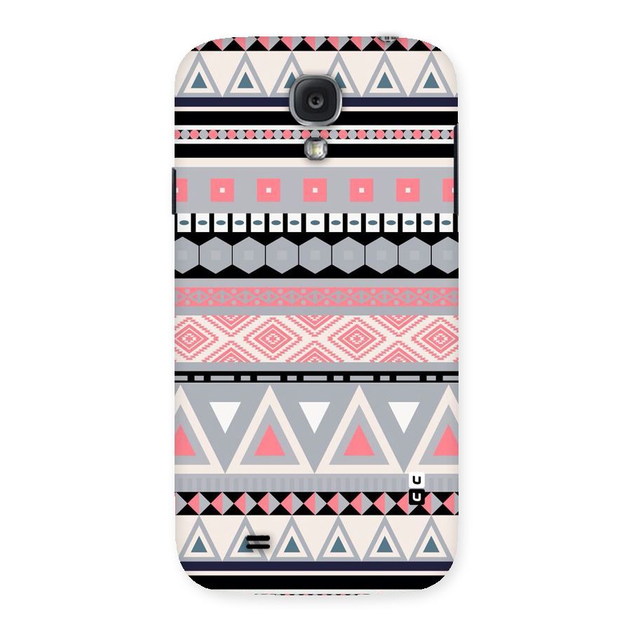 Grey Pink Pattern Back Case for Samsung Galaxy S4