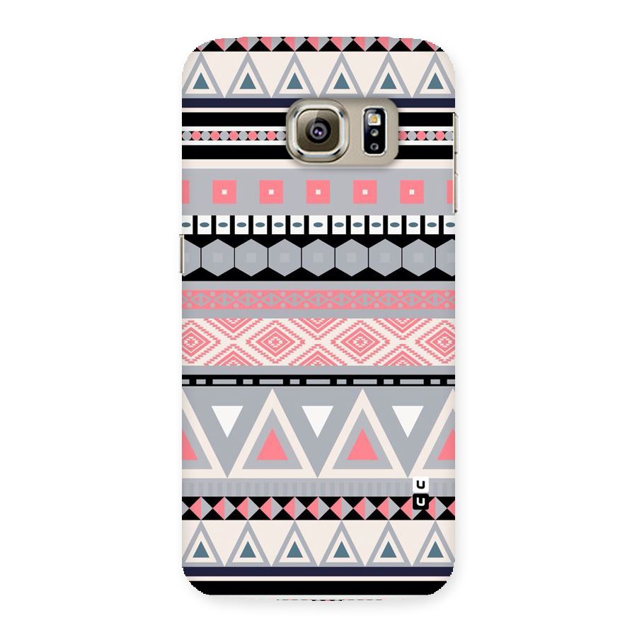 Grey Pink Pattern Back Case for Samsung Galaxy S6 Edge