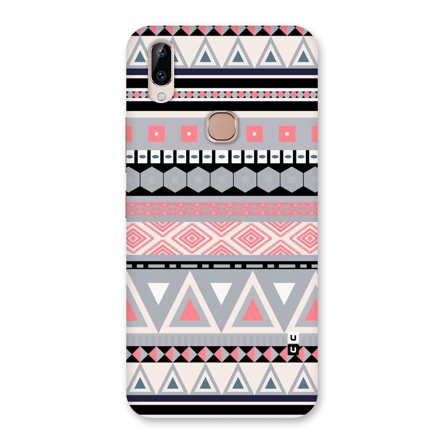 Grey Pink Pattern Back Case for Vivo Y83 Pro