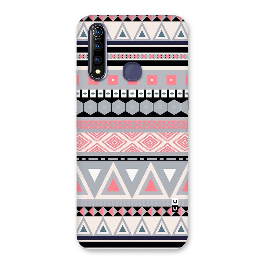 Grey Pink Pattern Back Case for Vivo Z1 Pro